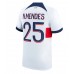 Paris Saint-Germain Nuno Mendes #25 Borte Drakt 2023-24 Kortermet